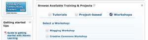 Atomic Learning Categories: Tutorials, Project-based, Workshops
